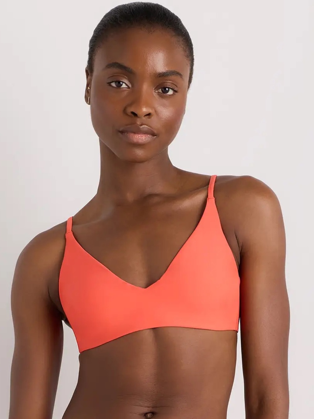 Quince Italian V-Neck Bikini Top NWT